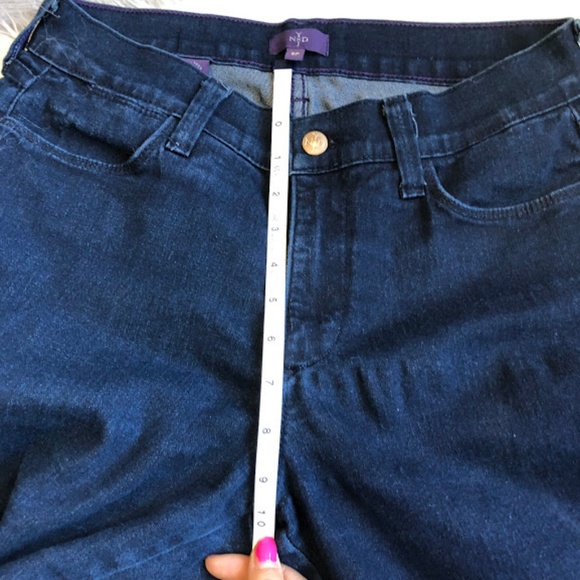 🔥NYDJ Black Cotton Denim Wide Leg Embellished - Picture 7 of 7